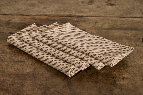 Nickey Kehoe Crescent Napkins, Cacao