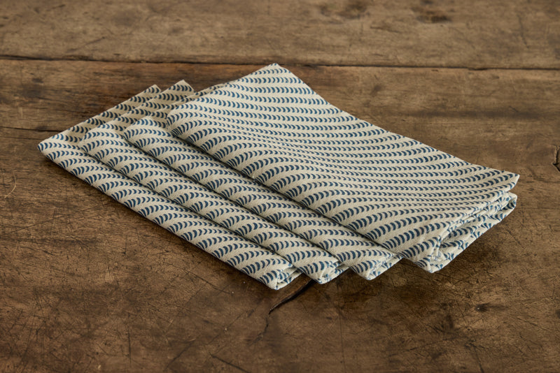 Crescent Napkins in Azure