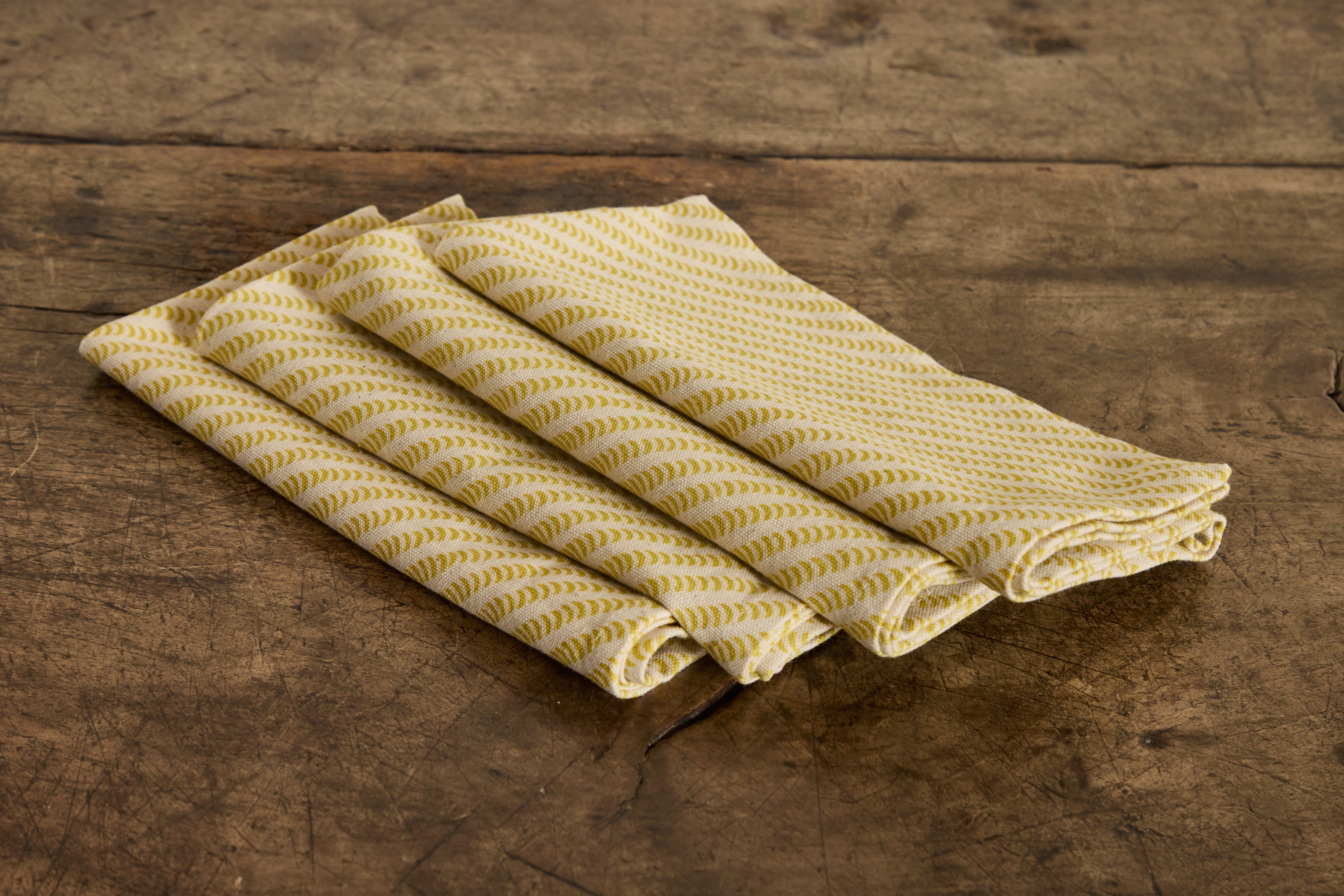 Crescent Napkins in Citron