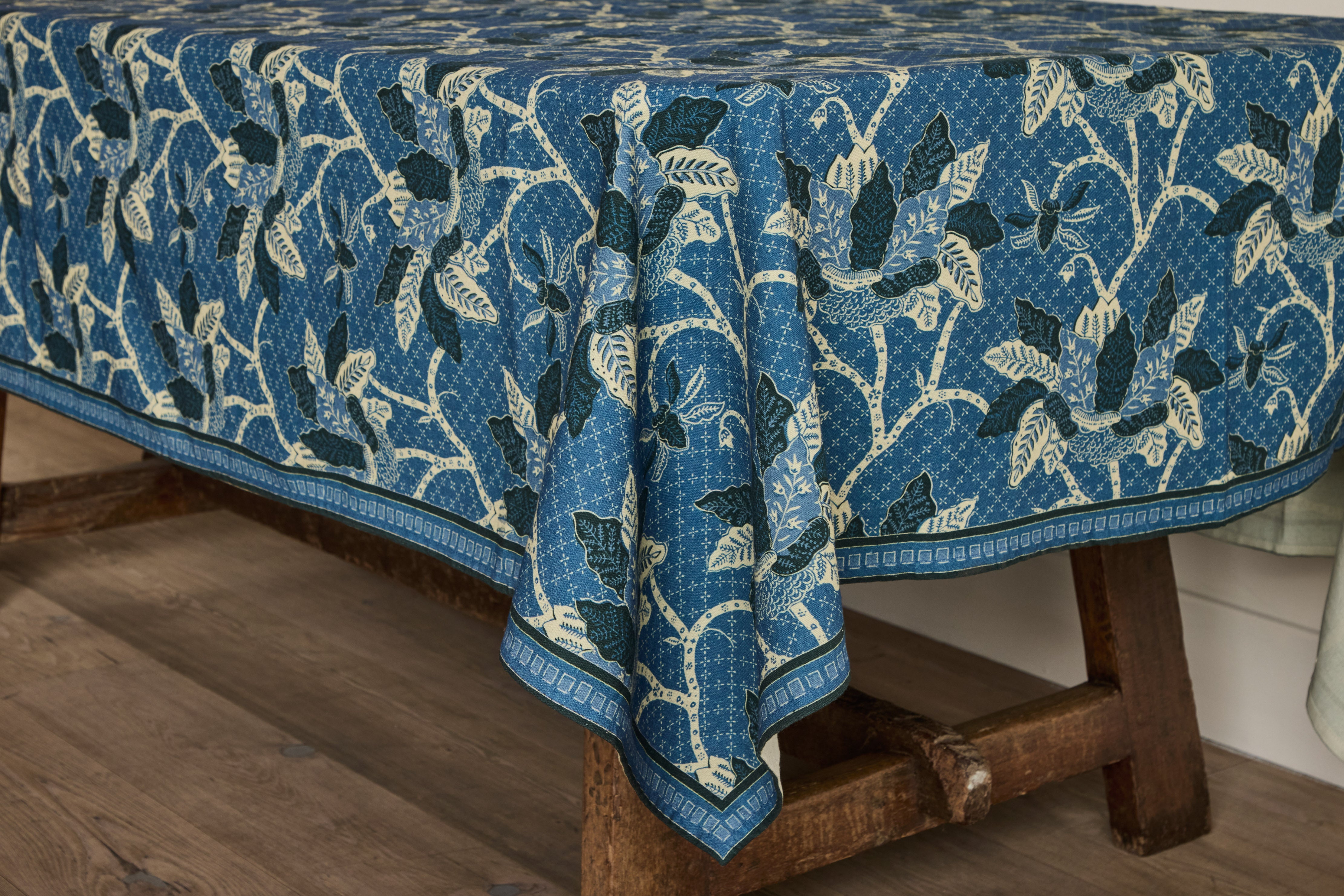 Night Bloom Tablecloth In Azure