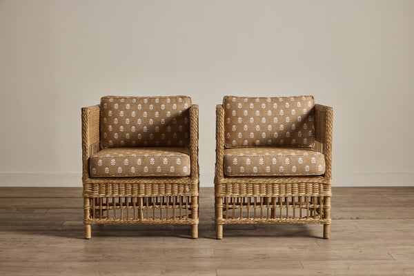 Nickey Kehoe Rattan Club Chair - In Stock (LA)