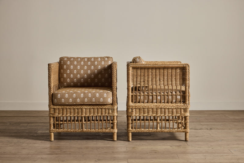 Nickey Kehoe Rattan Club Chair - In Stock (LA)