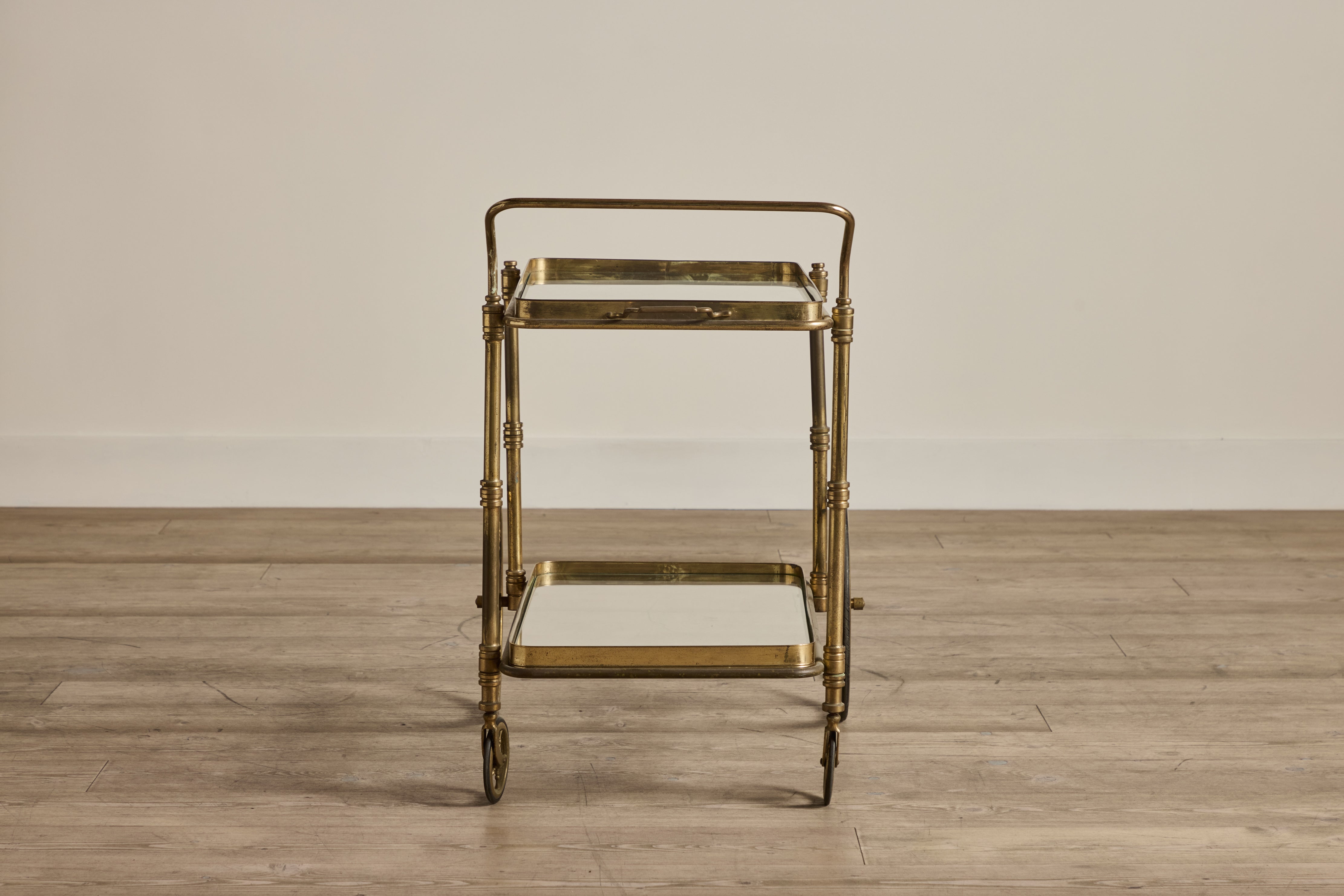 Mid Century Brass Bar Cart (LA)