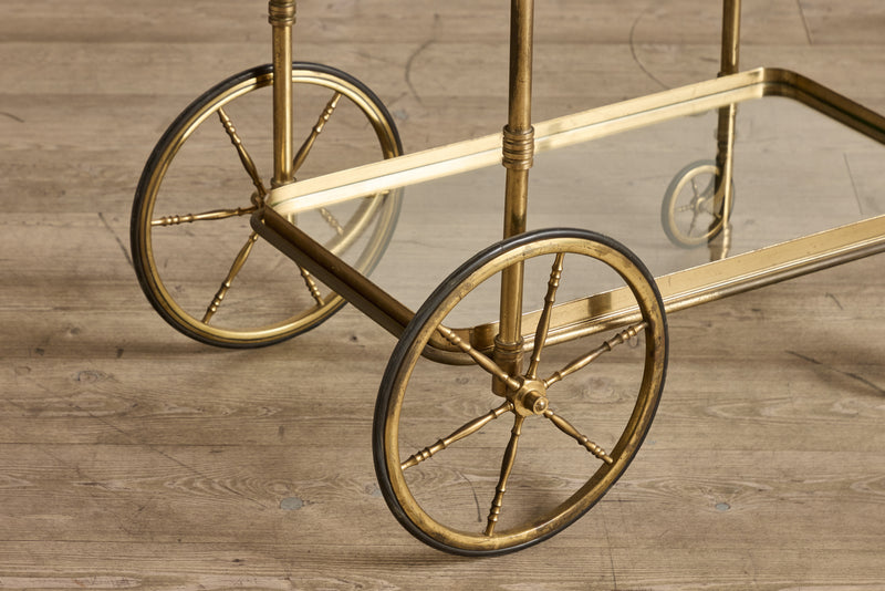 Mid Century Brass Bar Cart (LA)