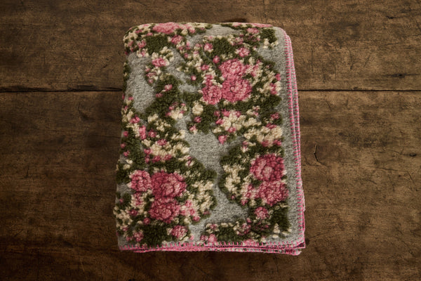 Wool Throw in Floral Print