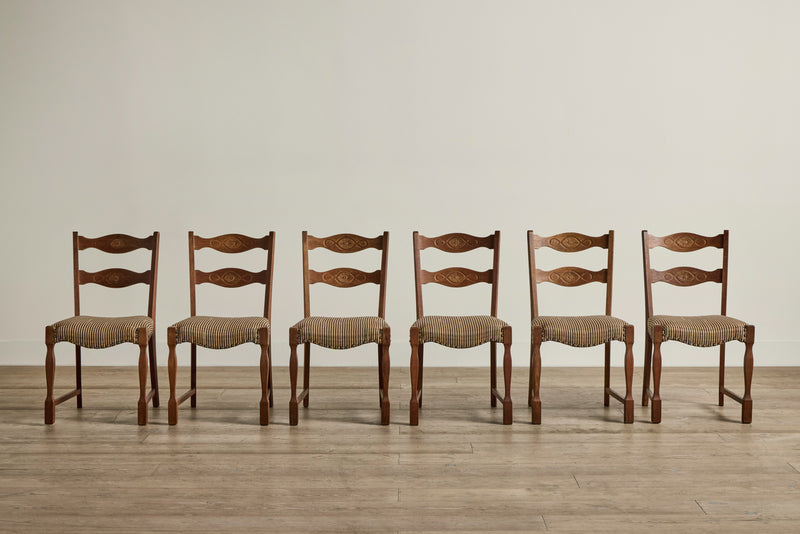 Set of 6 Carved Dining Chairs