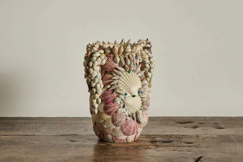 Folk Art Shell Jug