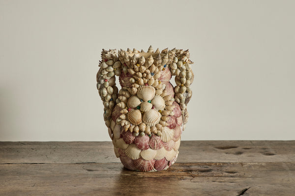 Folk Art Shell Jug