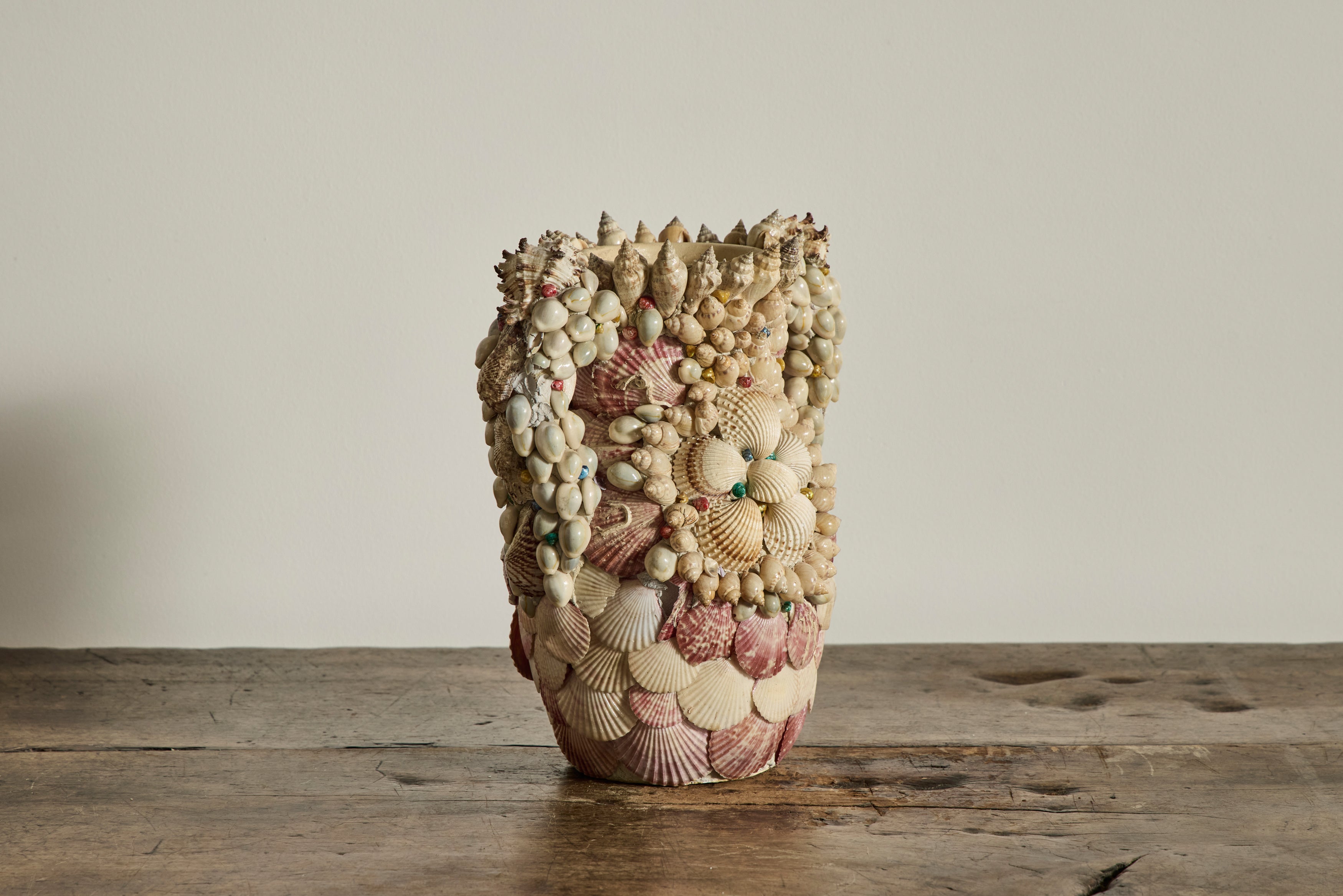 Folk Art Shell Jug