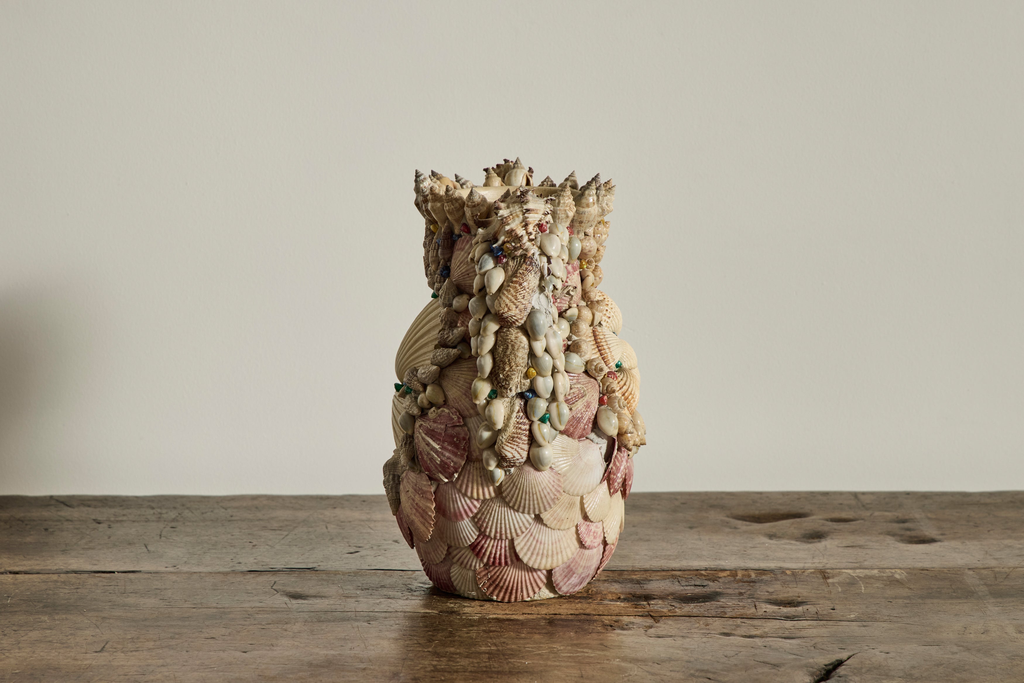Folk Art Shell Jug