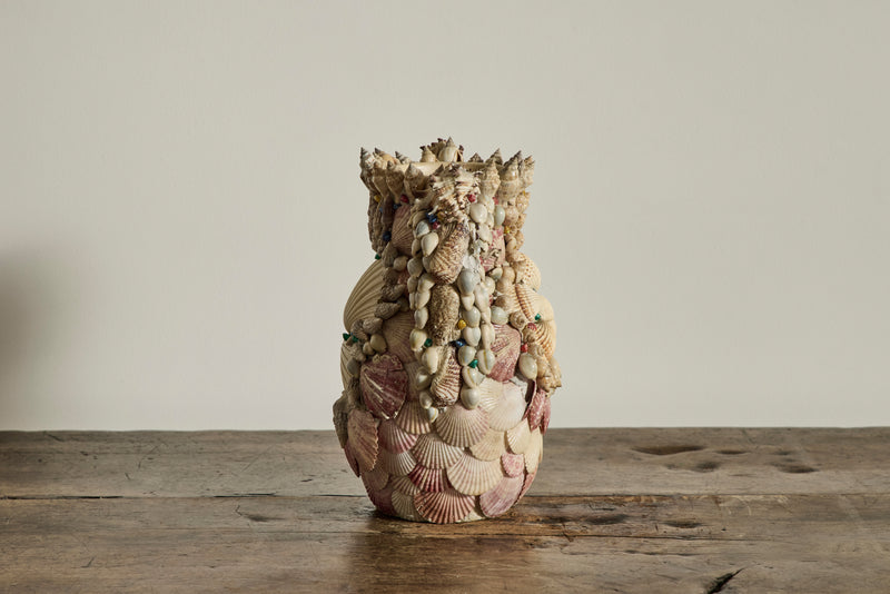 Folk Art Shell Jug