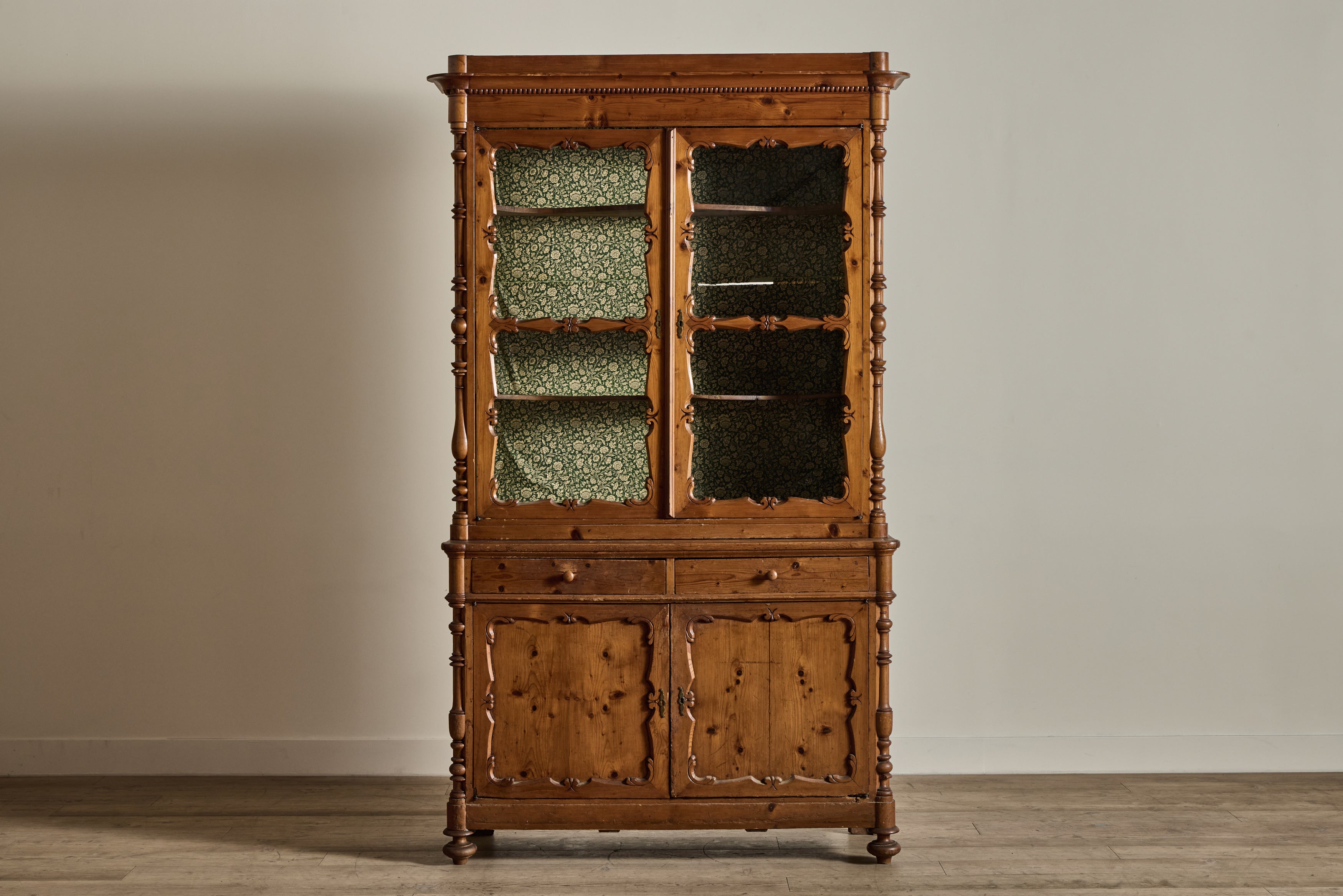Tall Italian Pine Cabinet