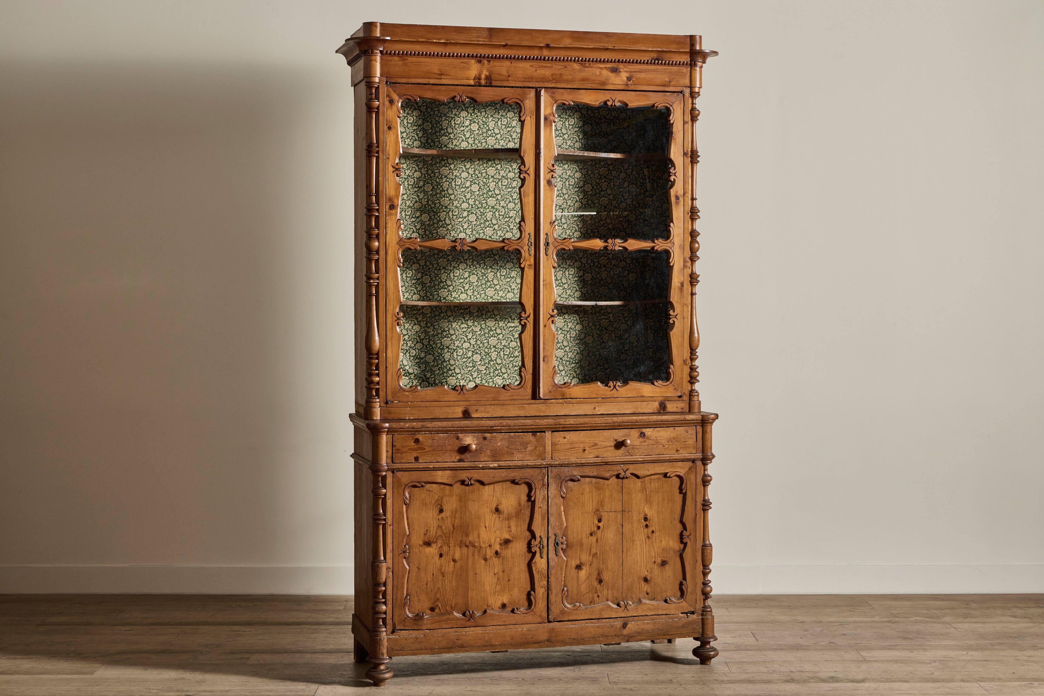 Tall Italian Pine Cabinet