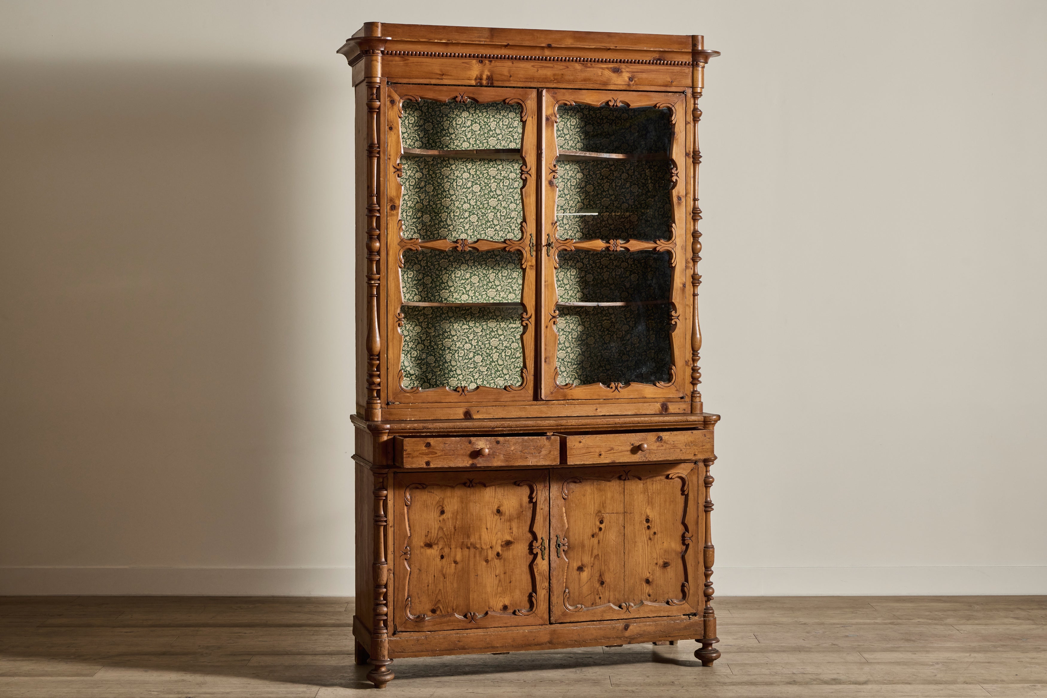 Tall Italian Pine Cabinet