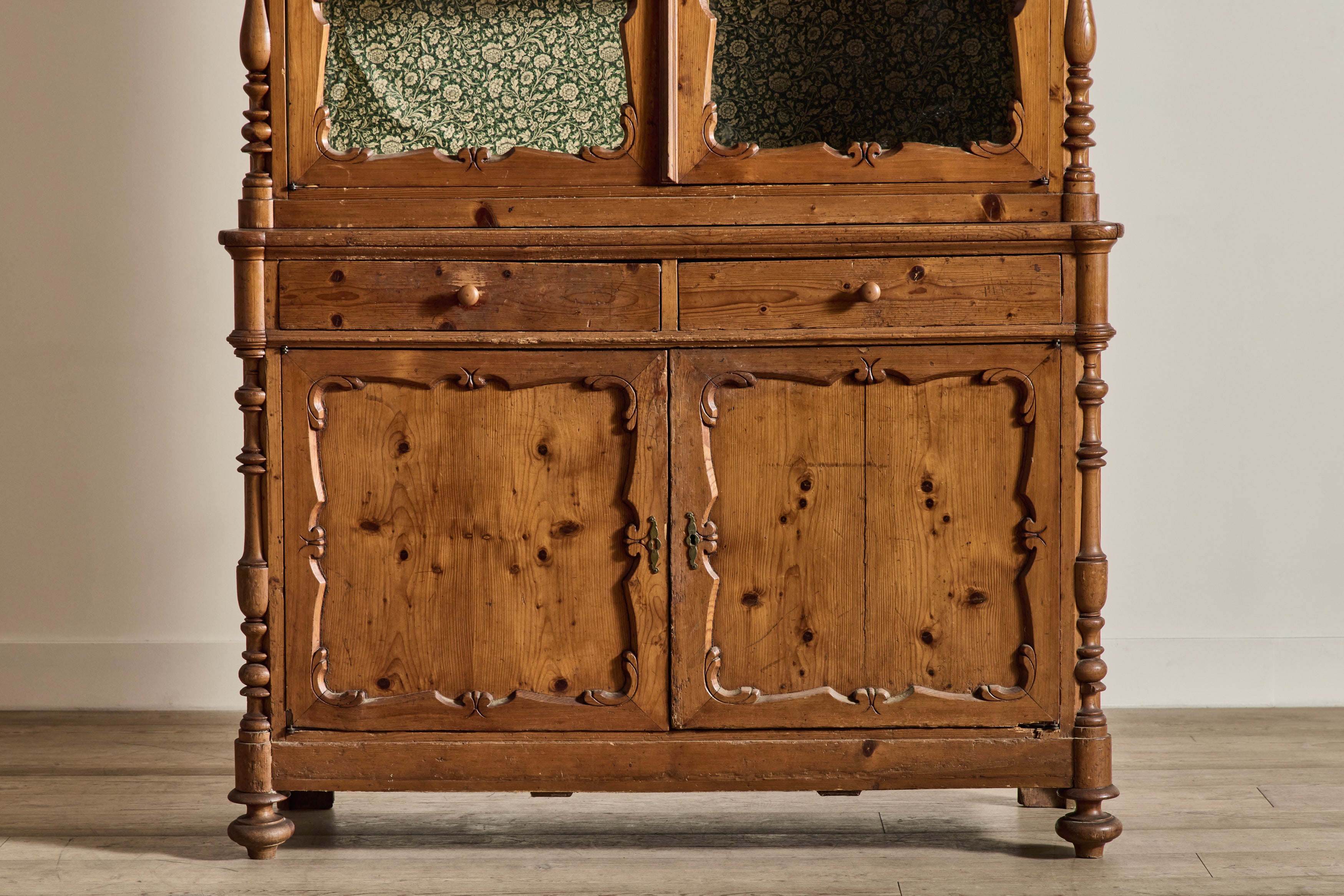Tall Italian Pine Cabinet