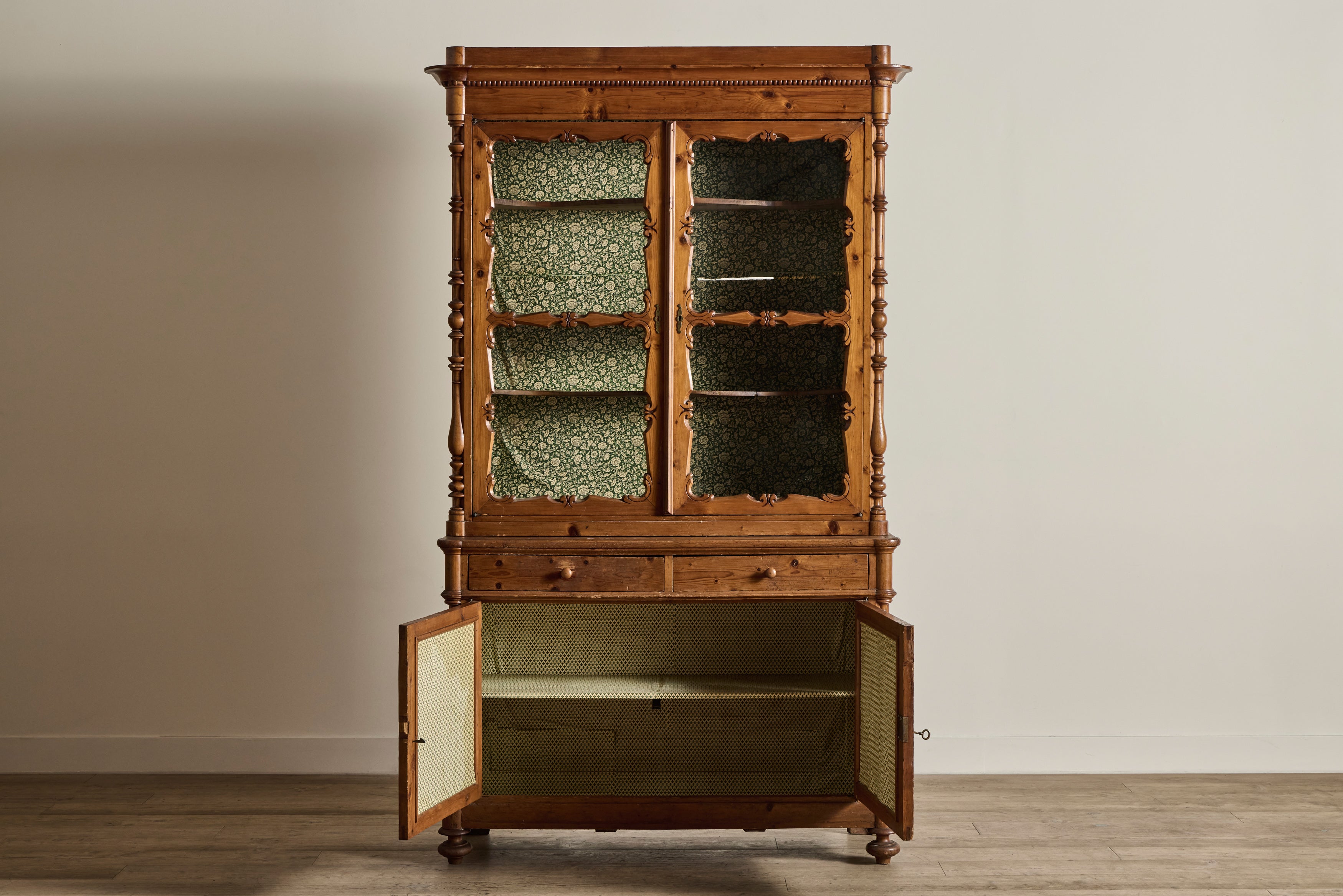 Tall Italian Pine Cabinet