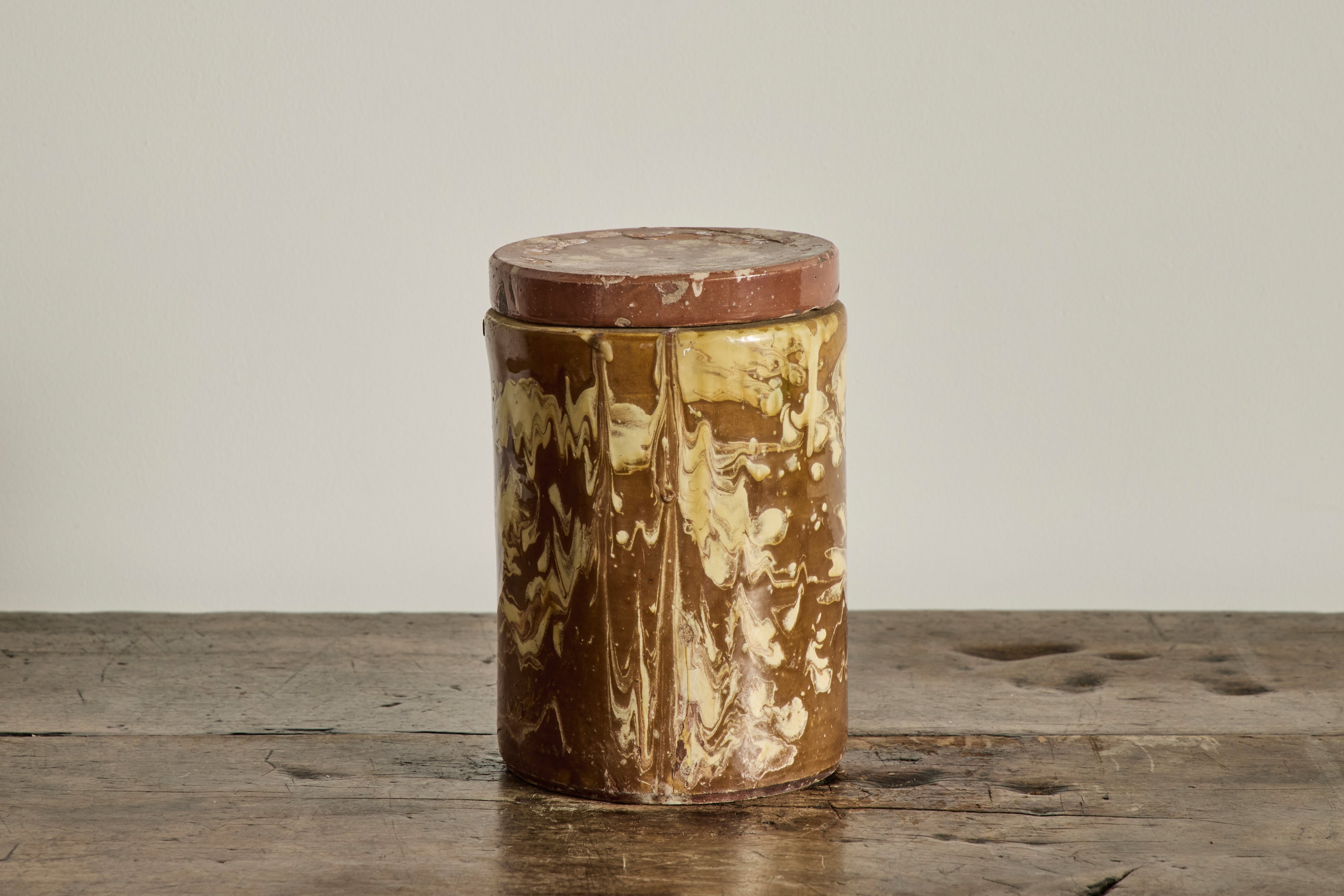 Amber Marbled Jar No. 2