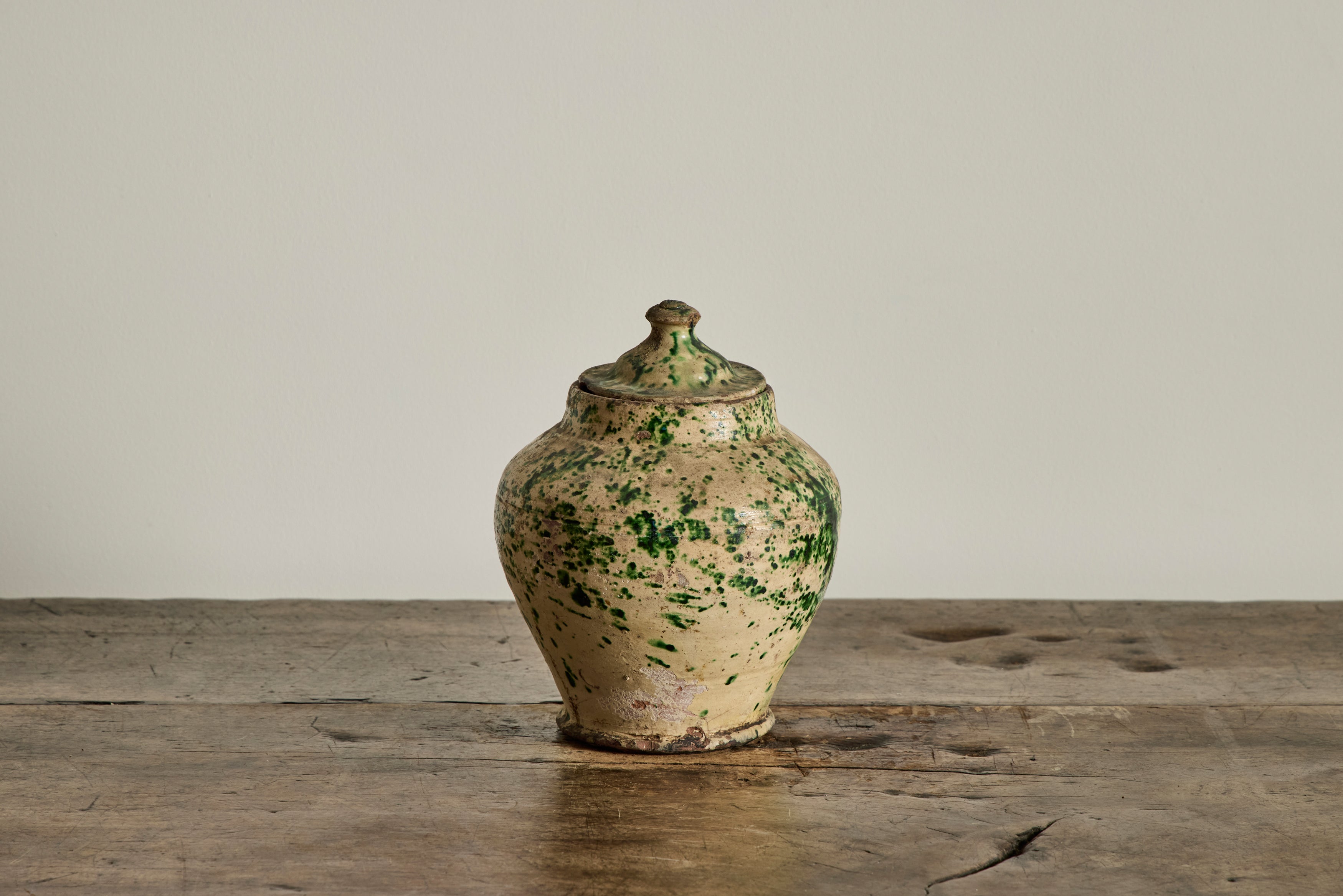Italian Green Splatter Urn
