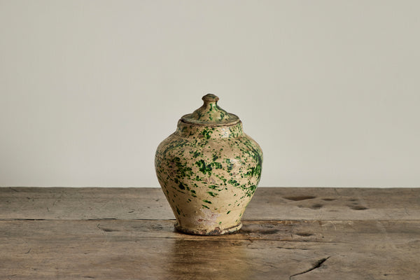 Italian Green Splatter Urn