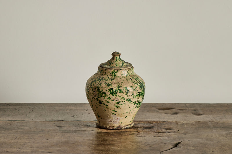 Italian Green Splatter Urn