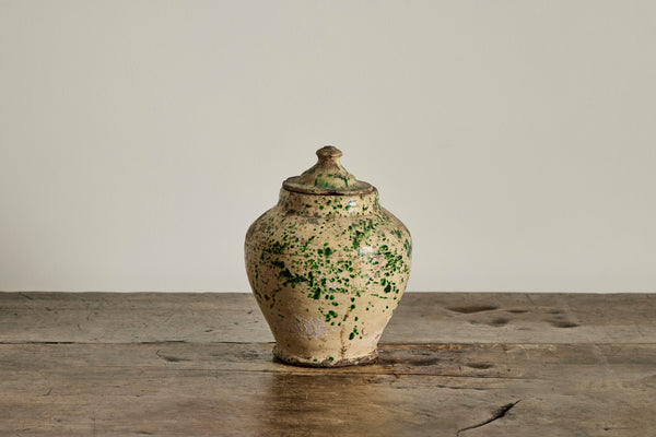 Italian Green Splatter Urn