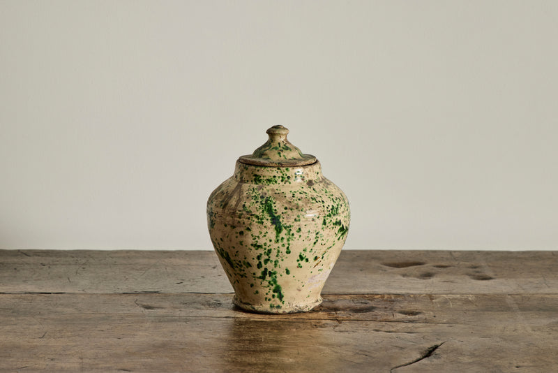 Italian Green Splatter Urn