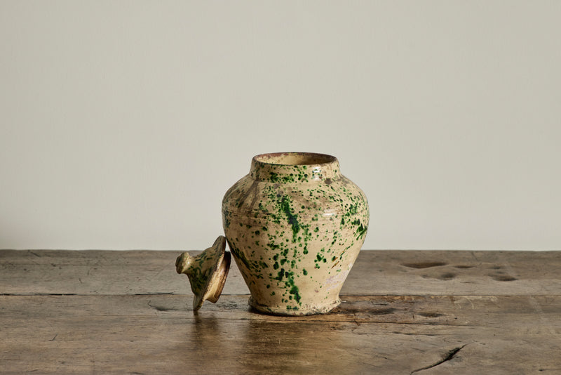 Italian Green Splatter Urn