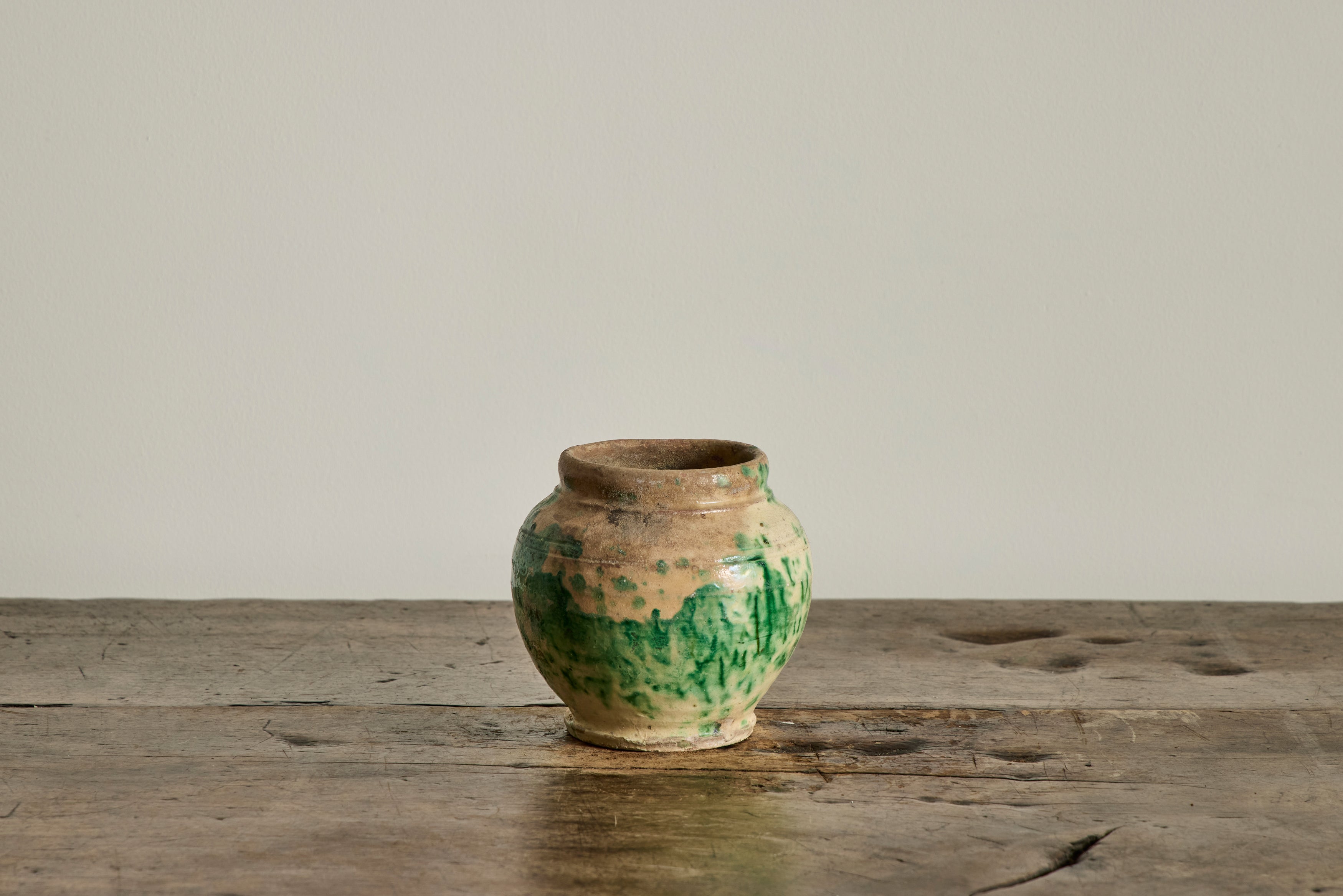 Italian Green Splatter Pot