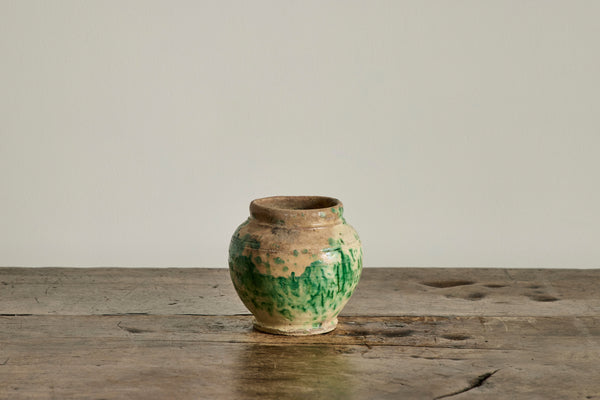 Italian Green Splatter Pot