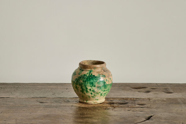 Italian Green Splatter Pot