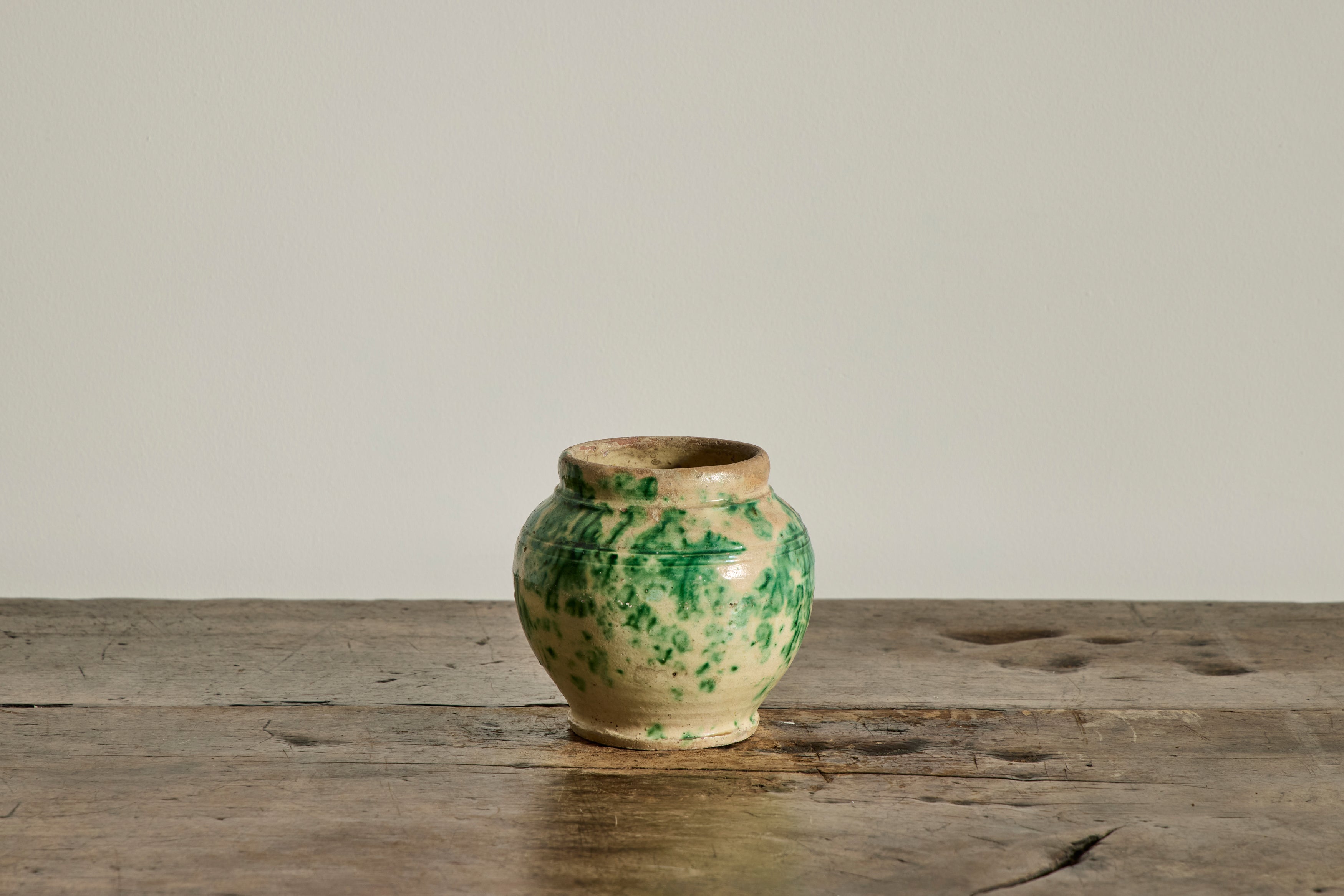 Italian Green Splatter Pot