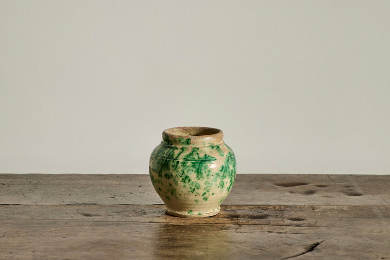 Italian Green Splatter Pot