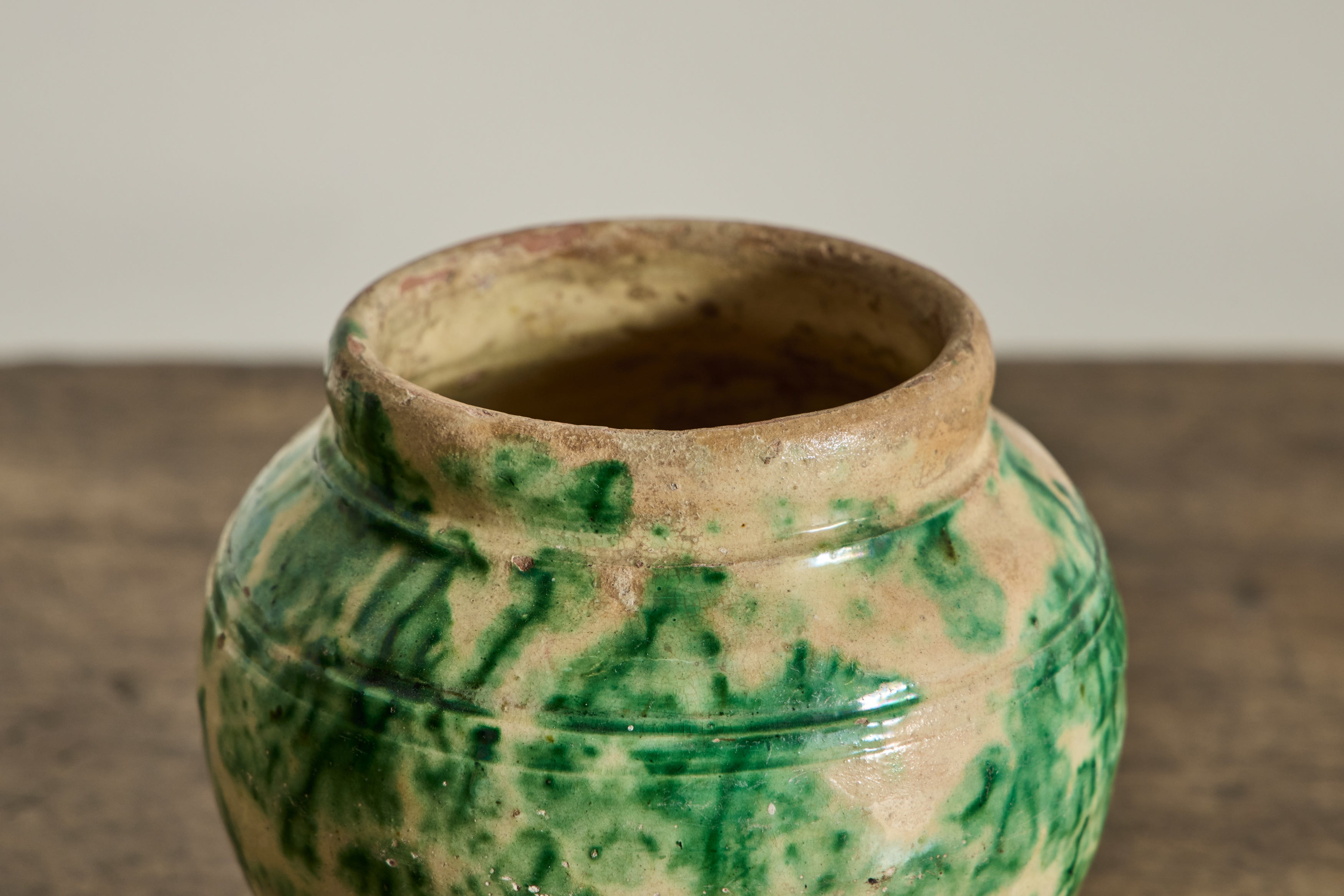 Italian Green Splatter Pot