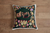 Kitten Embroidered Cashmere Pillow
