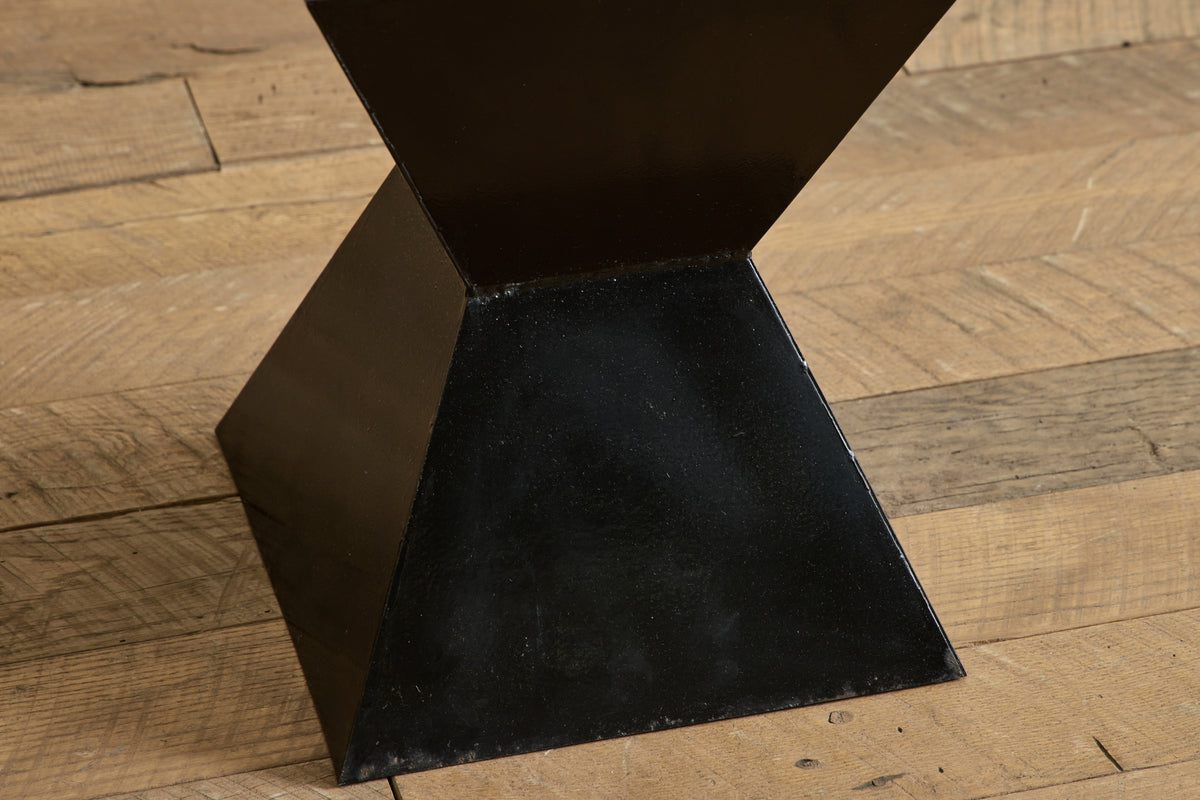 Pair of Black Geometric Side Tables