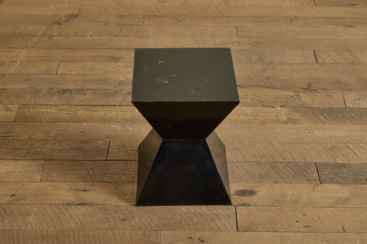 Pair of Black Geometric Side Tables