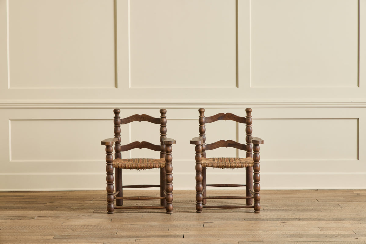 VTG PAIR DUDOUYT STYLE SIDE CHAIRS