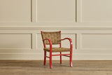 Red Painted Rush Chair