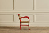 Red Painted Rush Chair