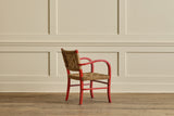 Red Painted Rush Chair