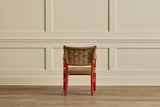 Red Painted Rush Chair