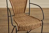 Set of 6 Iron & Wicker Chairs