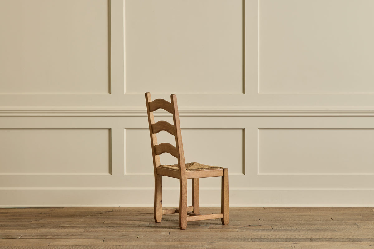Set of 8 Ladder Back Rush Chairs