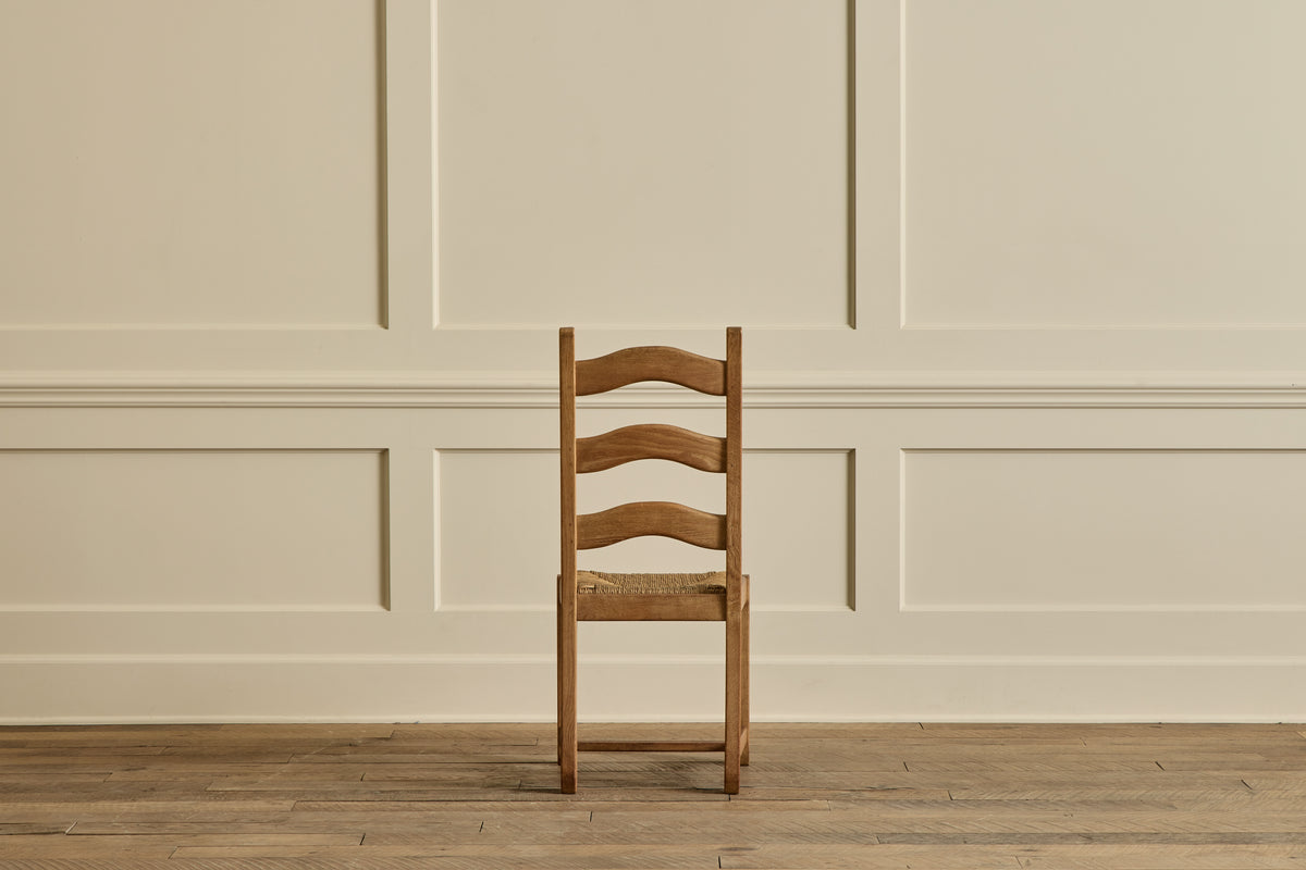 Set of 8 Ladder Back Rush Chairs
