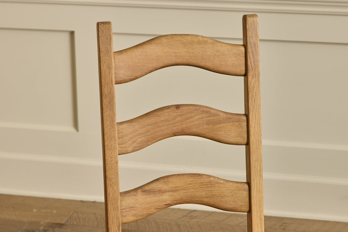 Set of 8 Ladder Back Rush Chairs