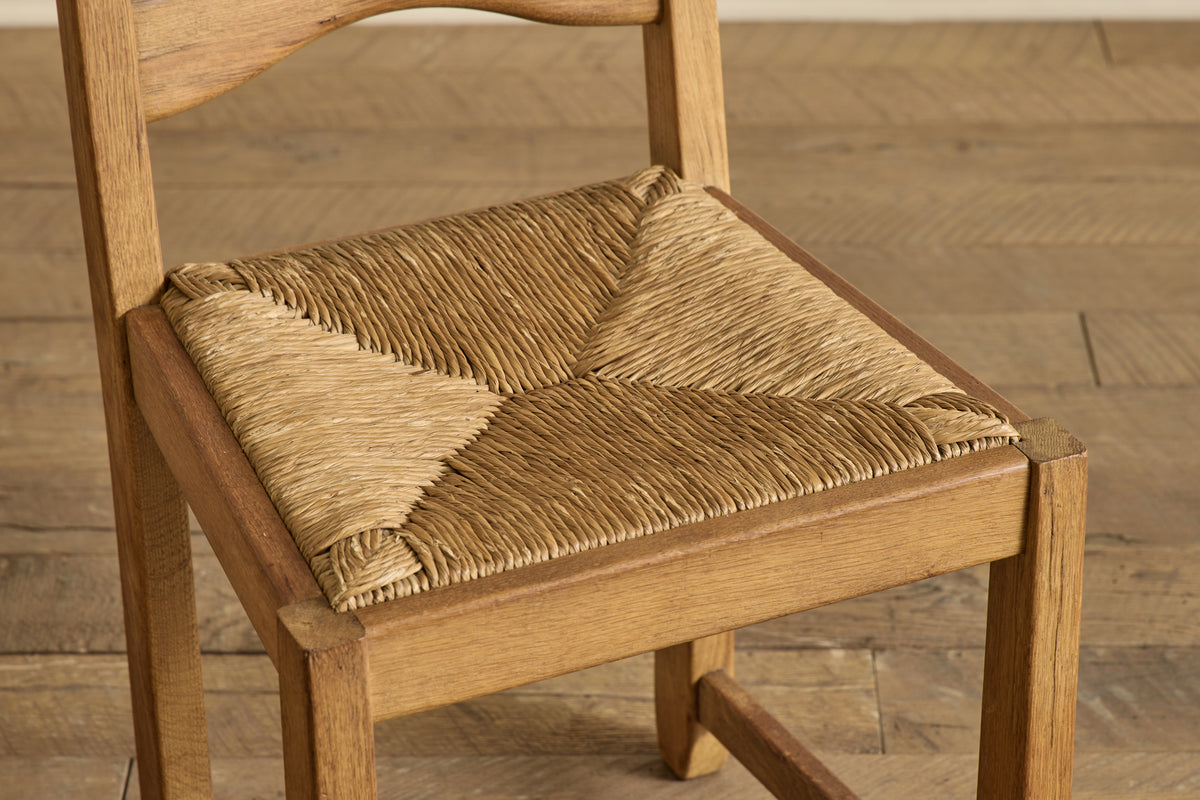 Set of 8 Ladder Back Rush Chairs