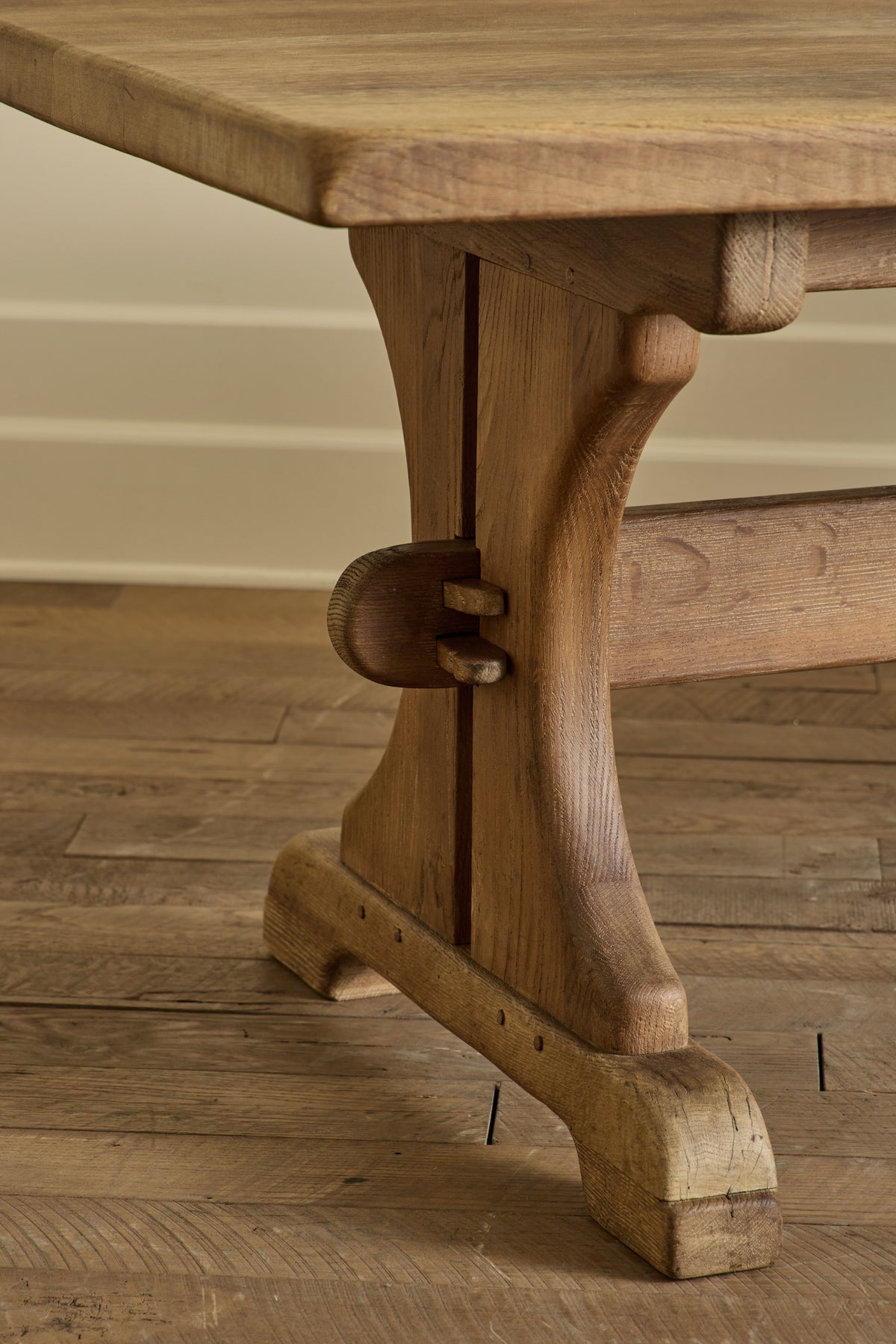 Oak Trestle Dining Table