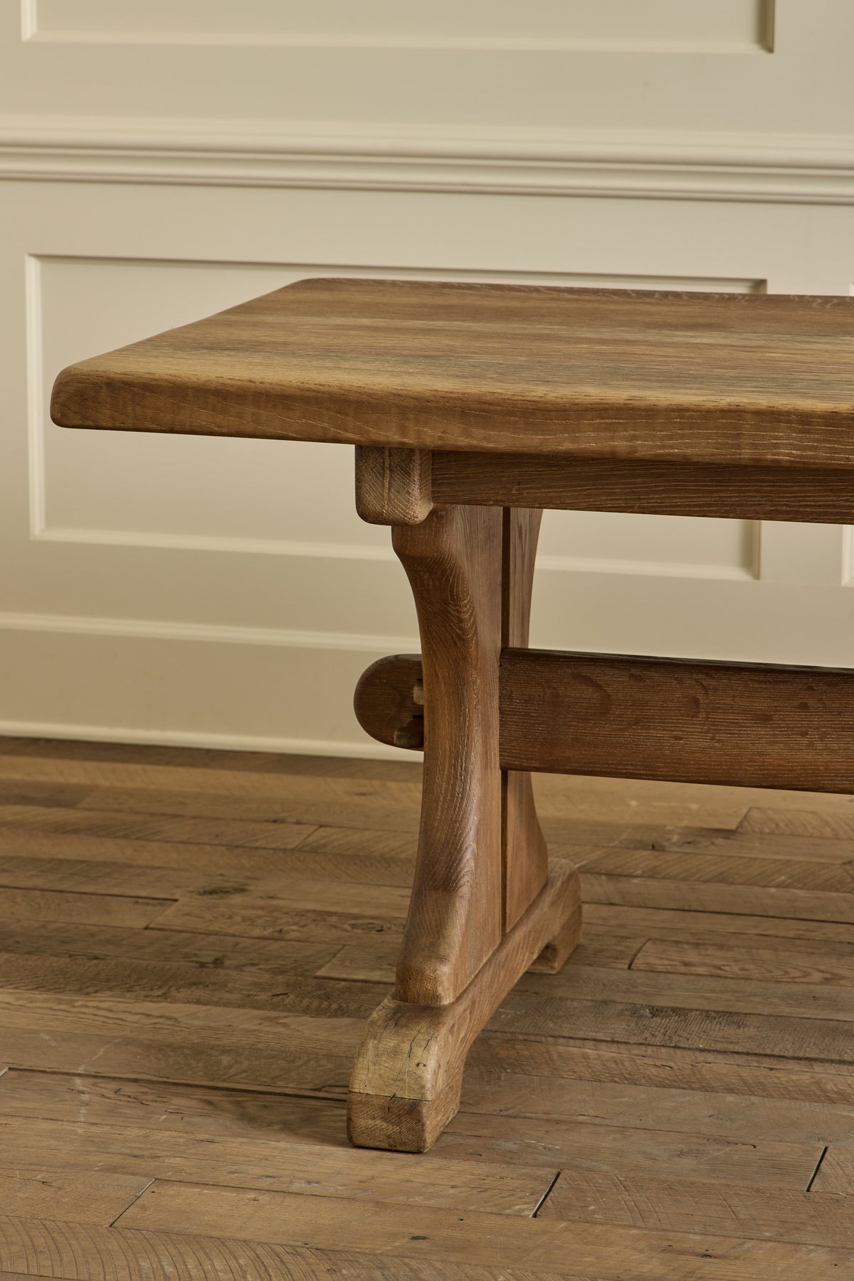 Oak Trestle Dining Table
