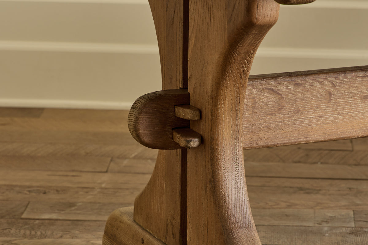 Oak Trestle Dining Table