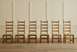 Set of 6 High Back Rush Chairs